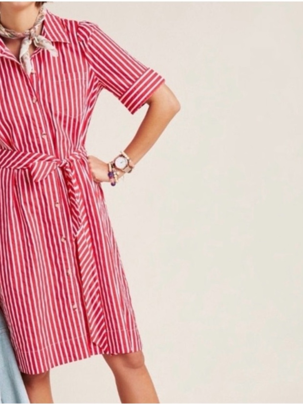 Maeve Anthropologie Kiana striped dress L - Picture 2 of 10
